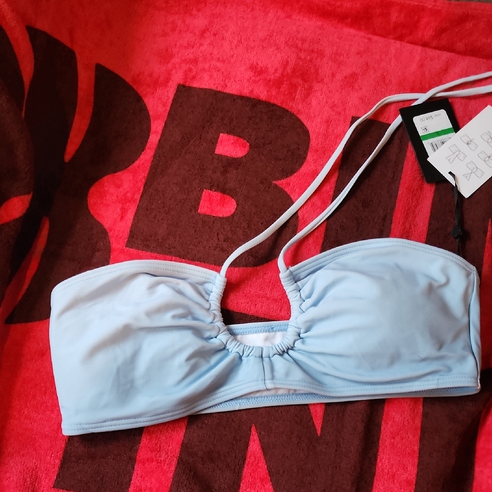 DKNY Light Blue Bikini Top